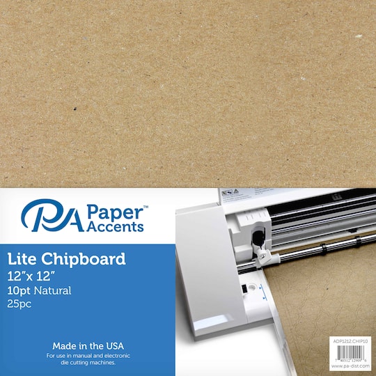 PA Paper&#x2122; Accents Natural 12&#x22; x 12&#x22; 10pt. Lite Chipboard, 25 Pieces